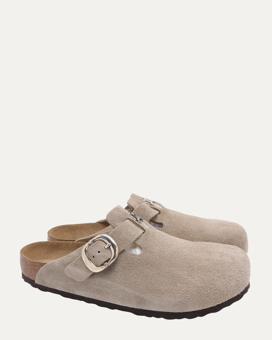 Dagger Embellished Birkenstock Boston Suede Mule