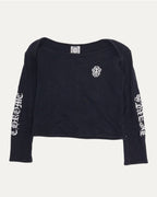 Boat Neck Dagger Logo Long Sleeve T-Shirt