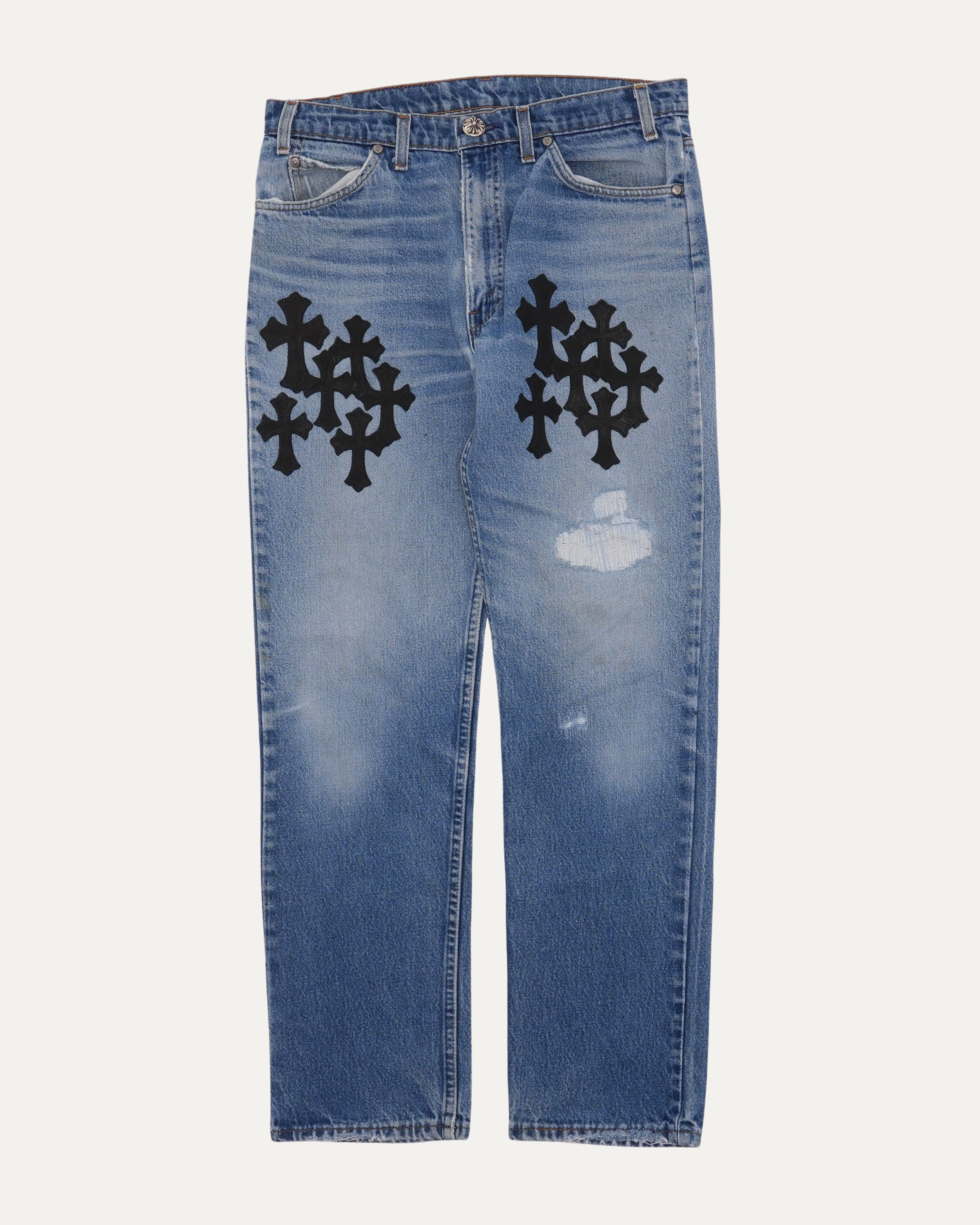 Chrome Hearts Levi's Orange Tab 505 Cross Patch Jeans – Justin Reed