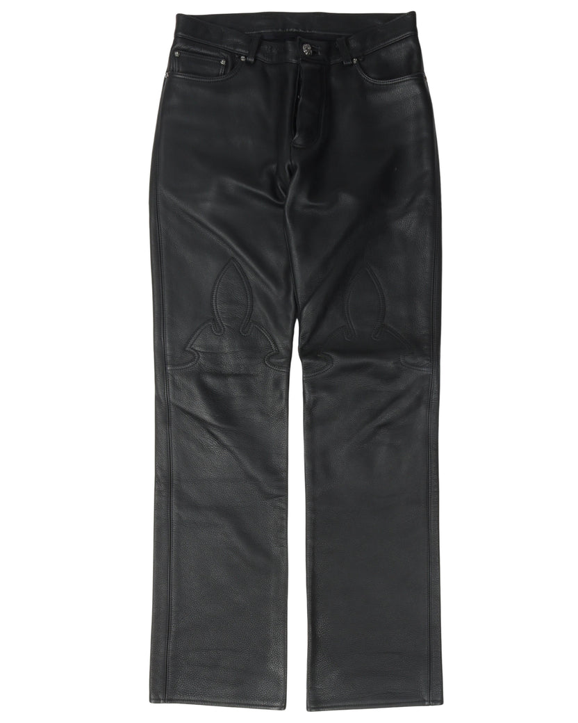 Fleur Knee Leather Pants