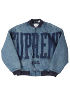 Washed Knockout Denim Varsity Jacket