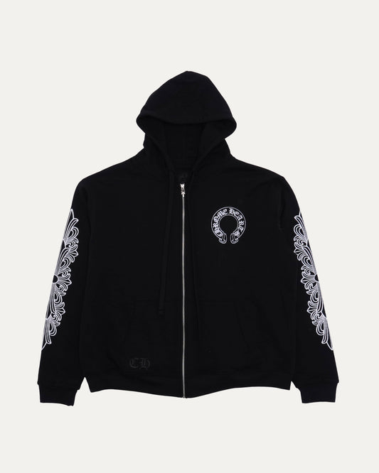 Thermal Lined Horseshoe Logo Zip Up Hoodie