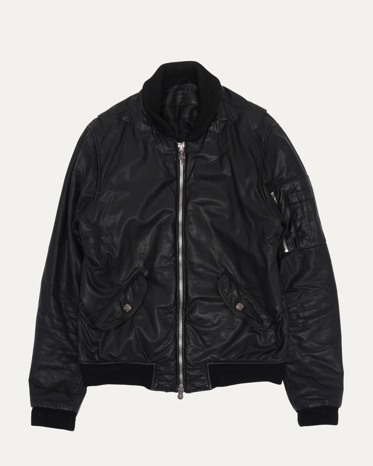 Leather MA-1 Bomber Jacket