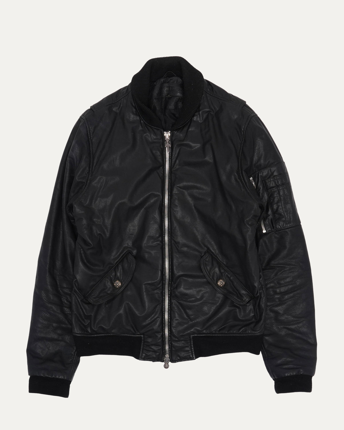 Leather MA-1 Bomber Jacket
