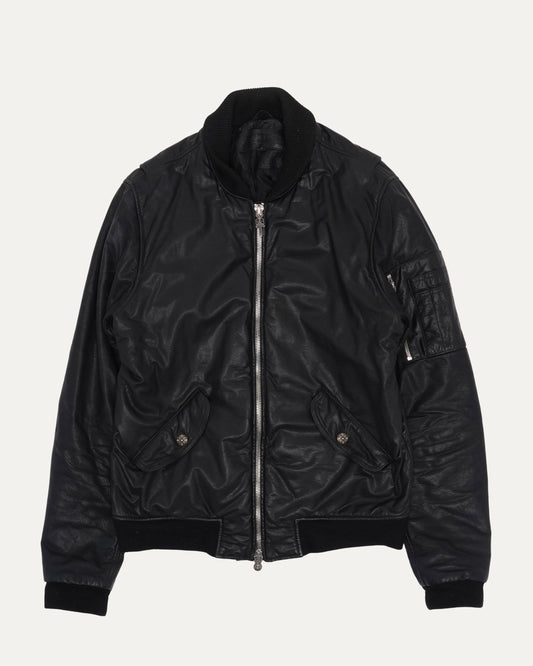 Leather MA-1 Bomber Jacket