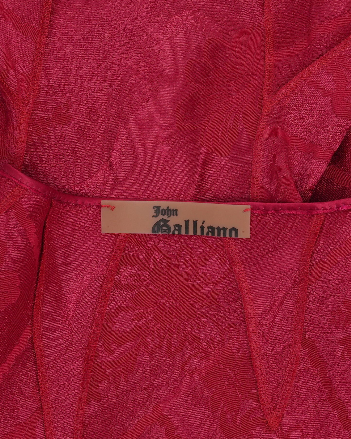 FW 2002 Red Jacquard Skirt