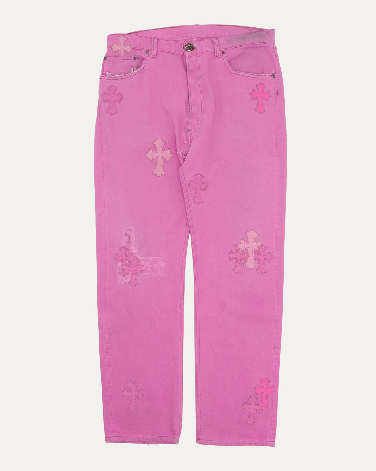 Sex Records Repaired Levi's 501 Cross Patch Jeans