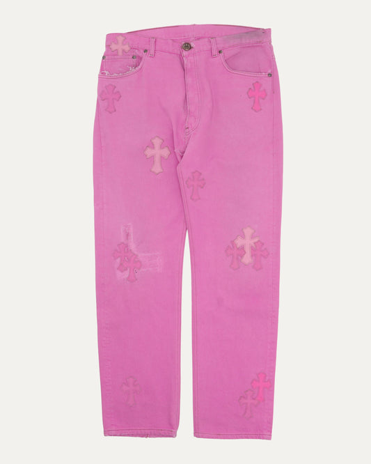 Sex Records Repaired Levi's 501 Cross Patch Jeans