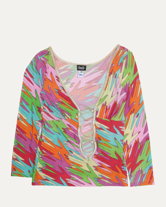 2005 Multicolored Handprint O Ring Top