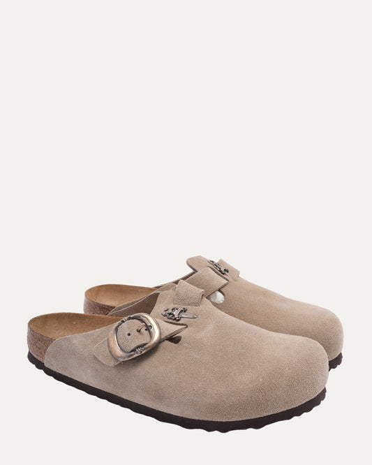 Dagger Embellished Birkenstock Boston Suede Mule