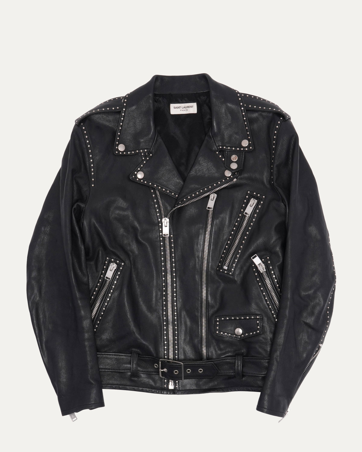 SS14 Studded L17 Leather Double Rider Jacket