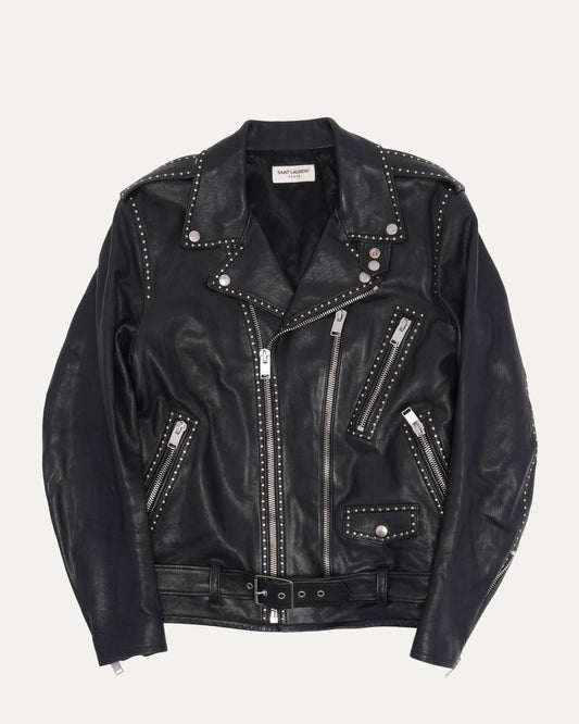 SS14 Studded L17 Leather Double Rider Jacket