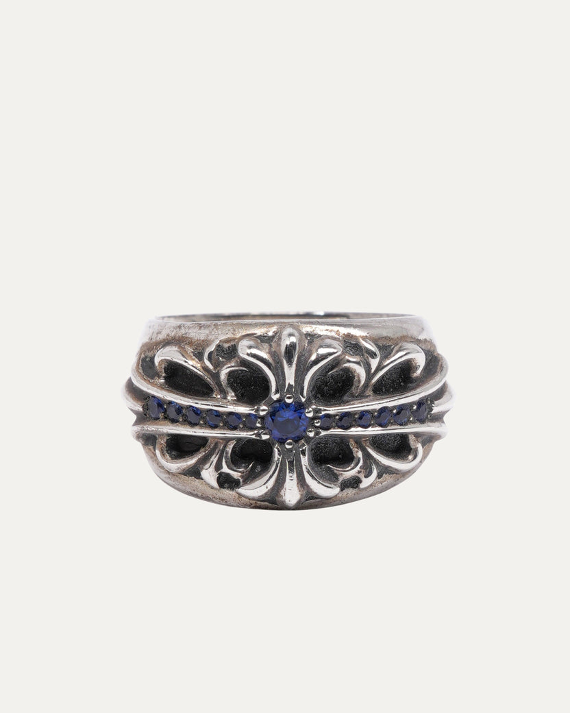 Blue Sapphire Keeper Ring