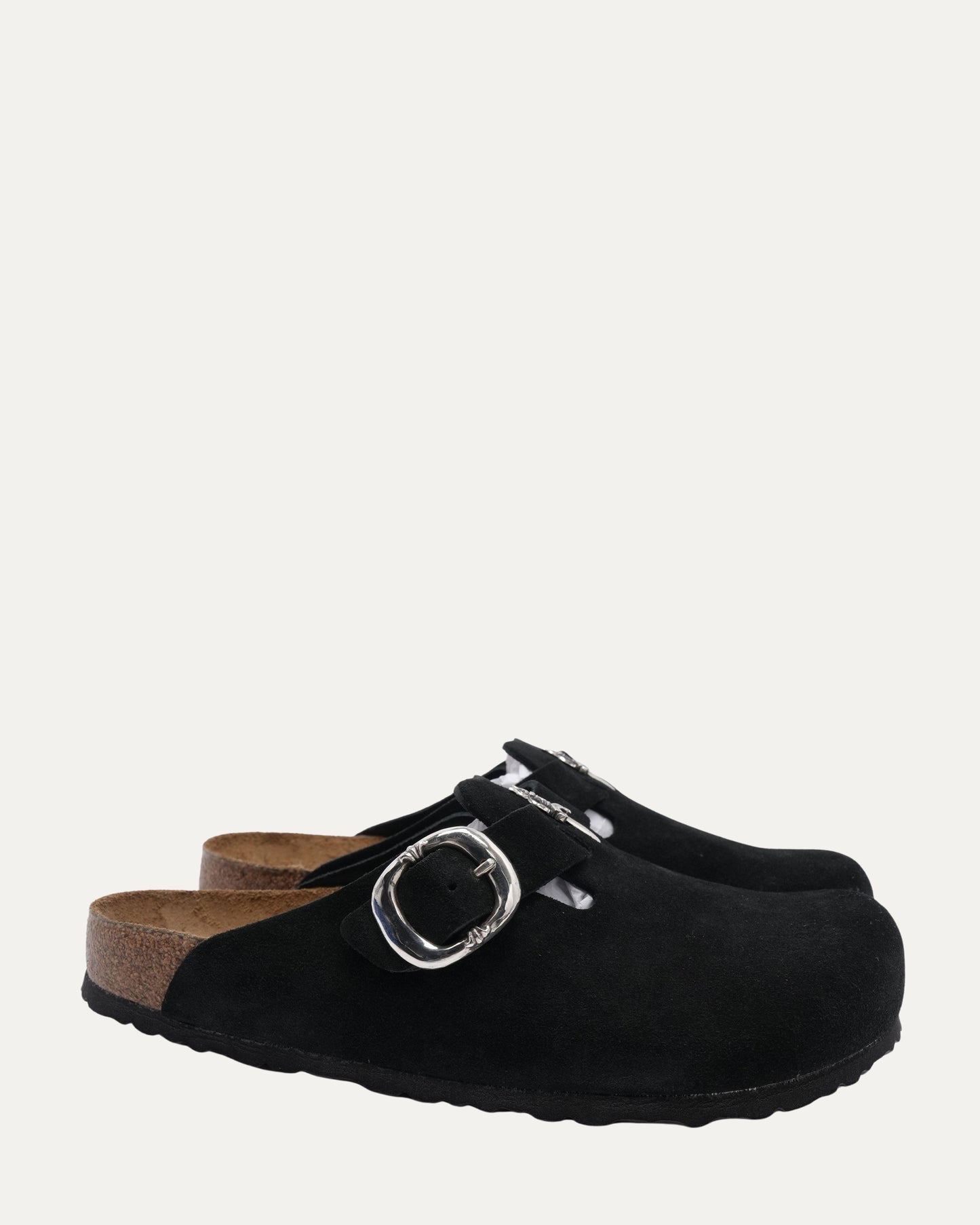Dagger Embellished Birkenstock Boston Suede Mule