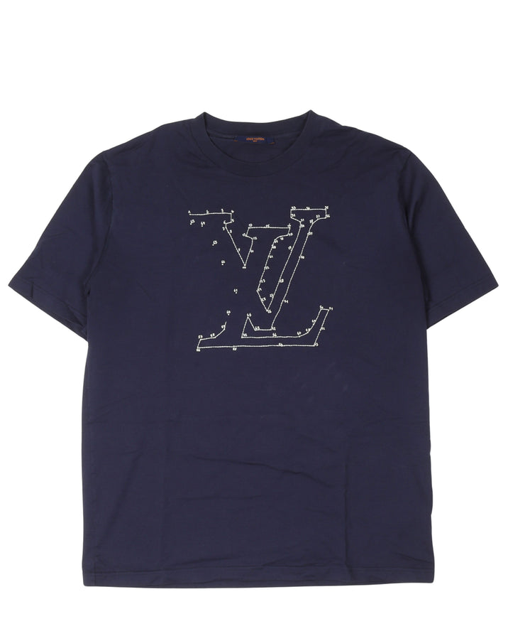 Embroidered "Connect the Dots" Logo T-Shirt