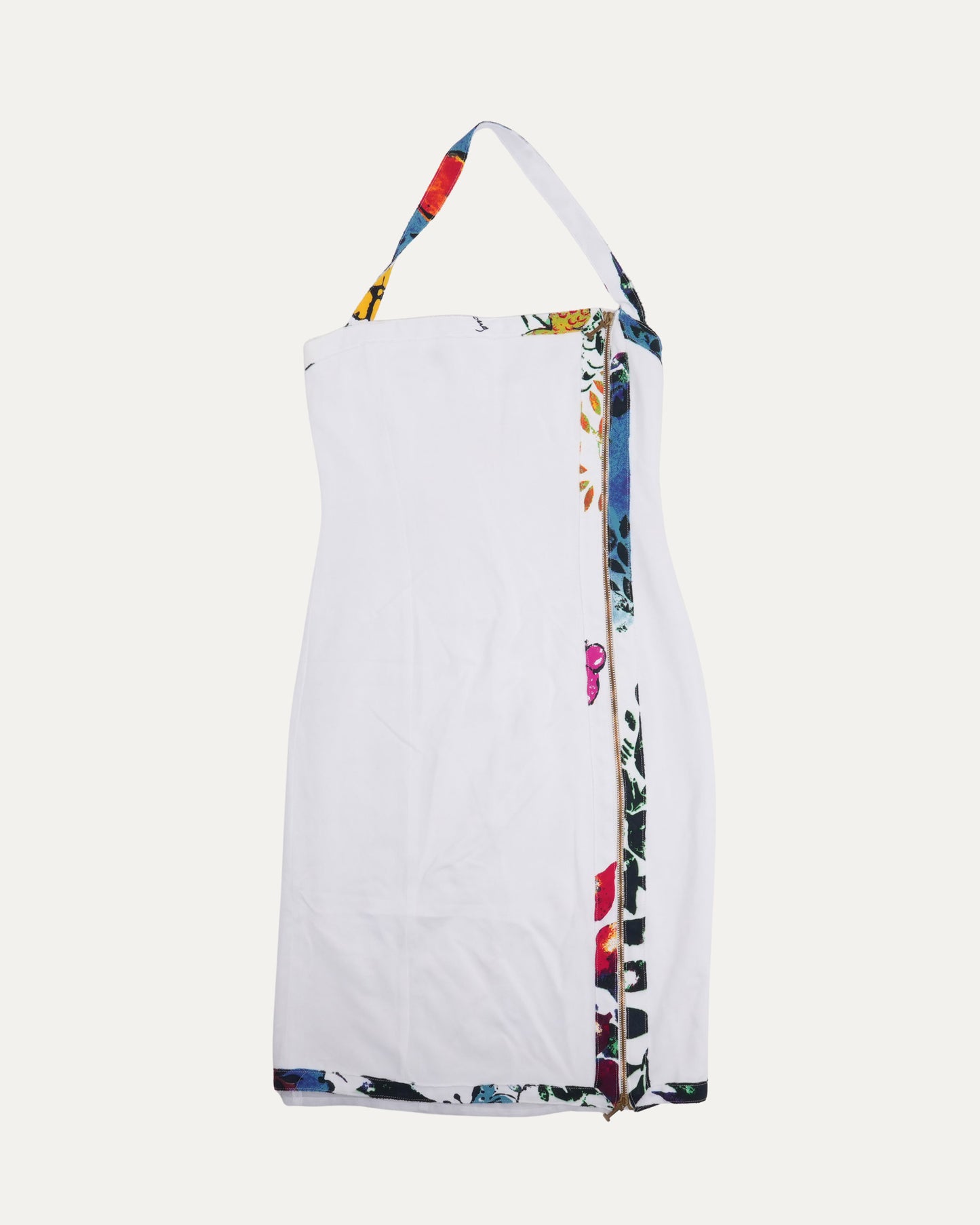 SS 2003 Floral Trim Side-Zip Dress