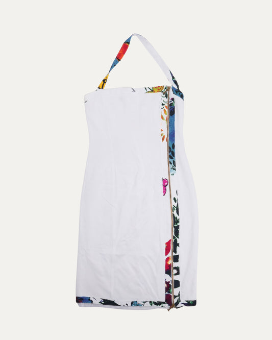SS 2003 Floral Trim Side-Zip Dress
