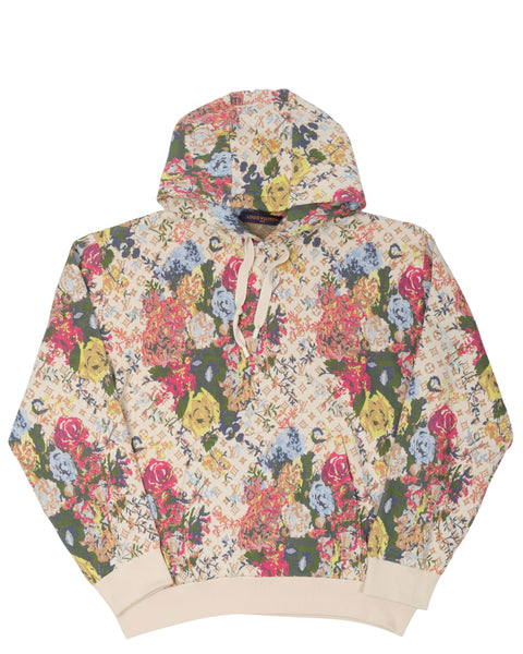 Louis Vuitton Exclu 3D Monogram Flower Jacquard Hoodie, Navy, L (Stock Confirmation Required)