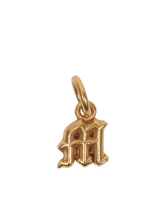 Mini "M" 22k Gold Pendant