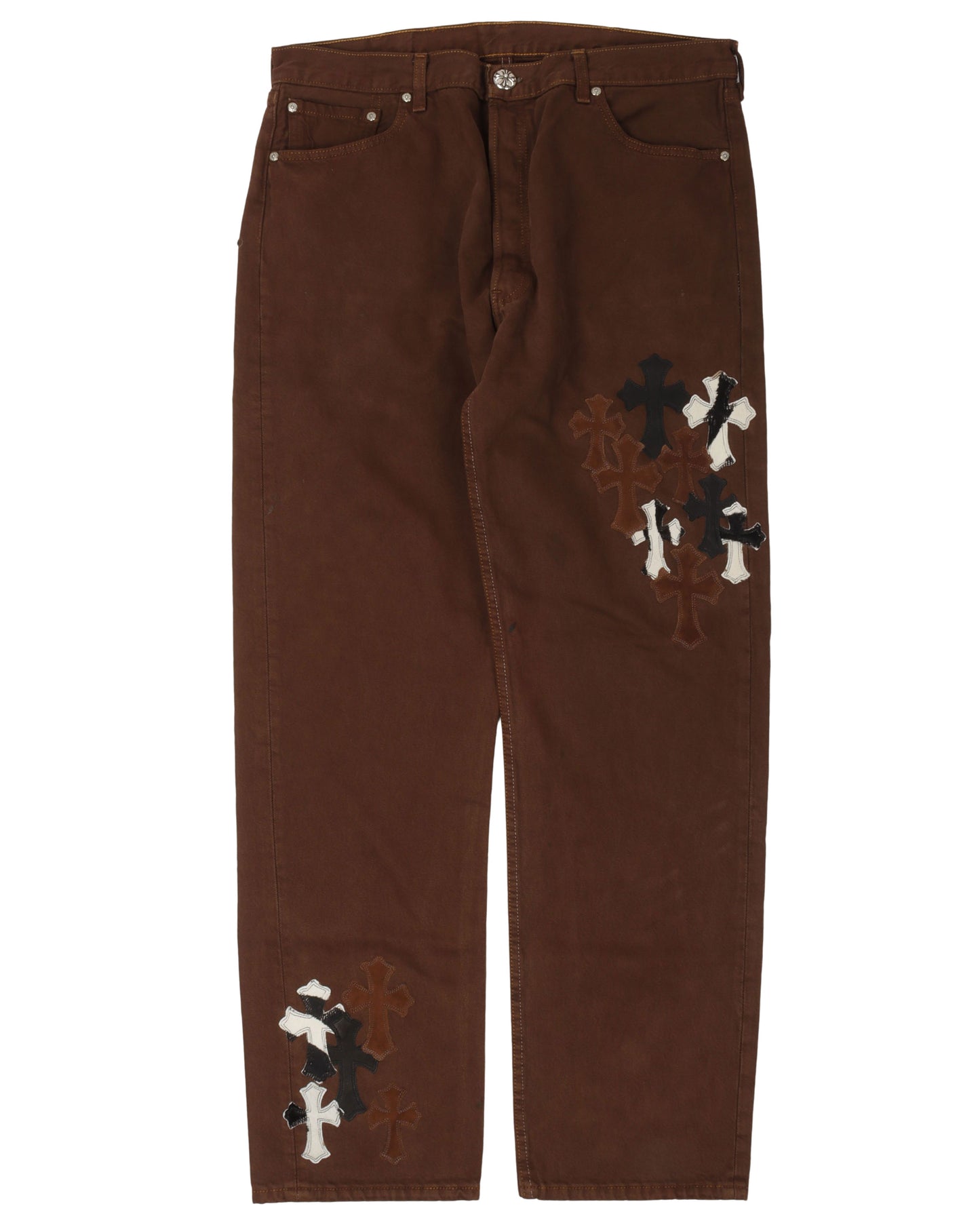 NYFW Exclusive Zebra Cross Patch Jeans