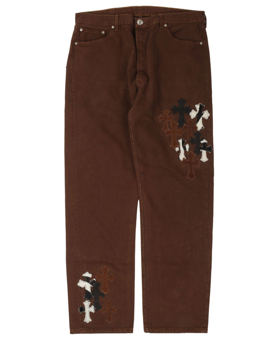 NYFW Exclusive Zebra Cross Patch Jeans