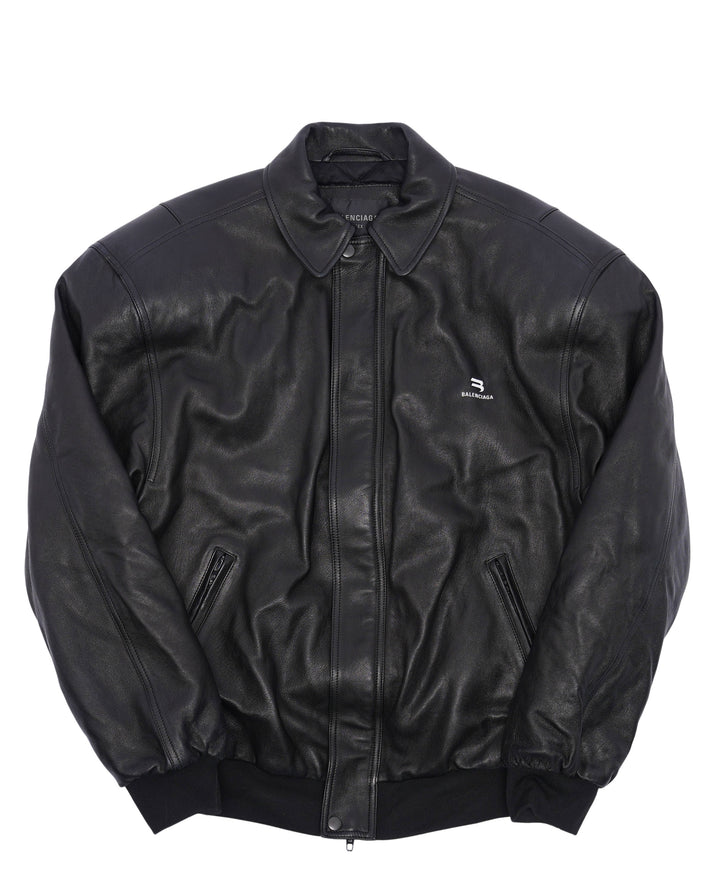 Sporty B Taxi Leather Bomber Jacket