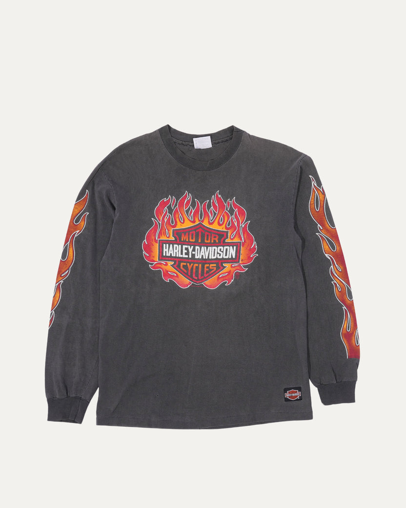 Harley Davidson Flame Logo Long Sleeve T-Shirt