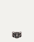 Double Floral Open Ring