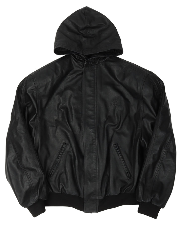 Adidas Leather Hooded Jacket