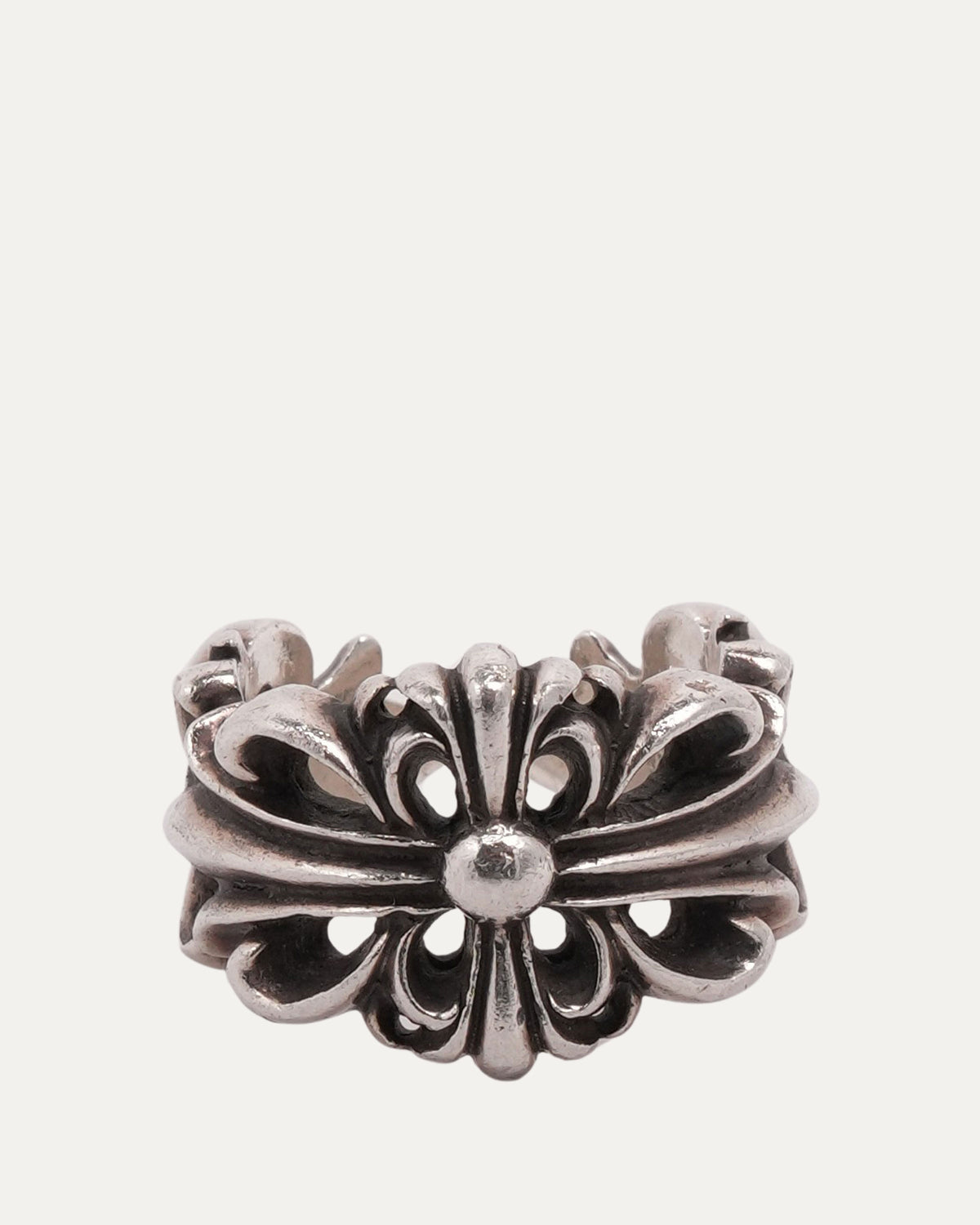Double Floral Cross Ring