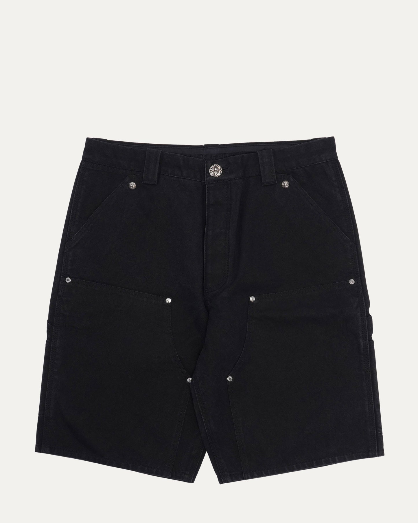 Double Knee Cross Patch Shorts