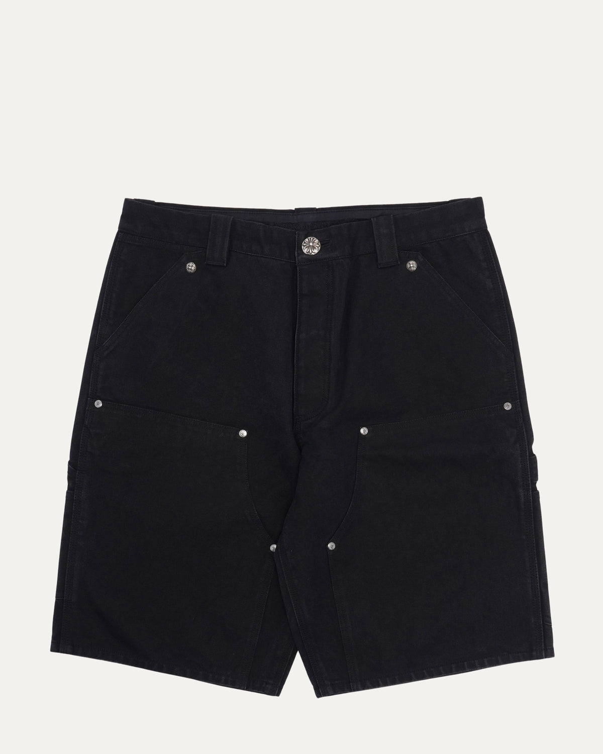 Double Knee Cross Patch Shorts