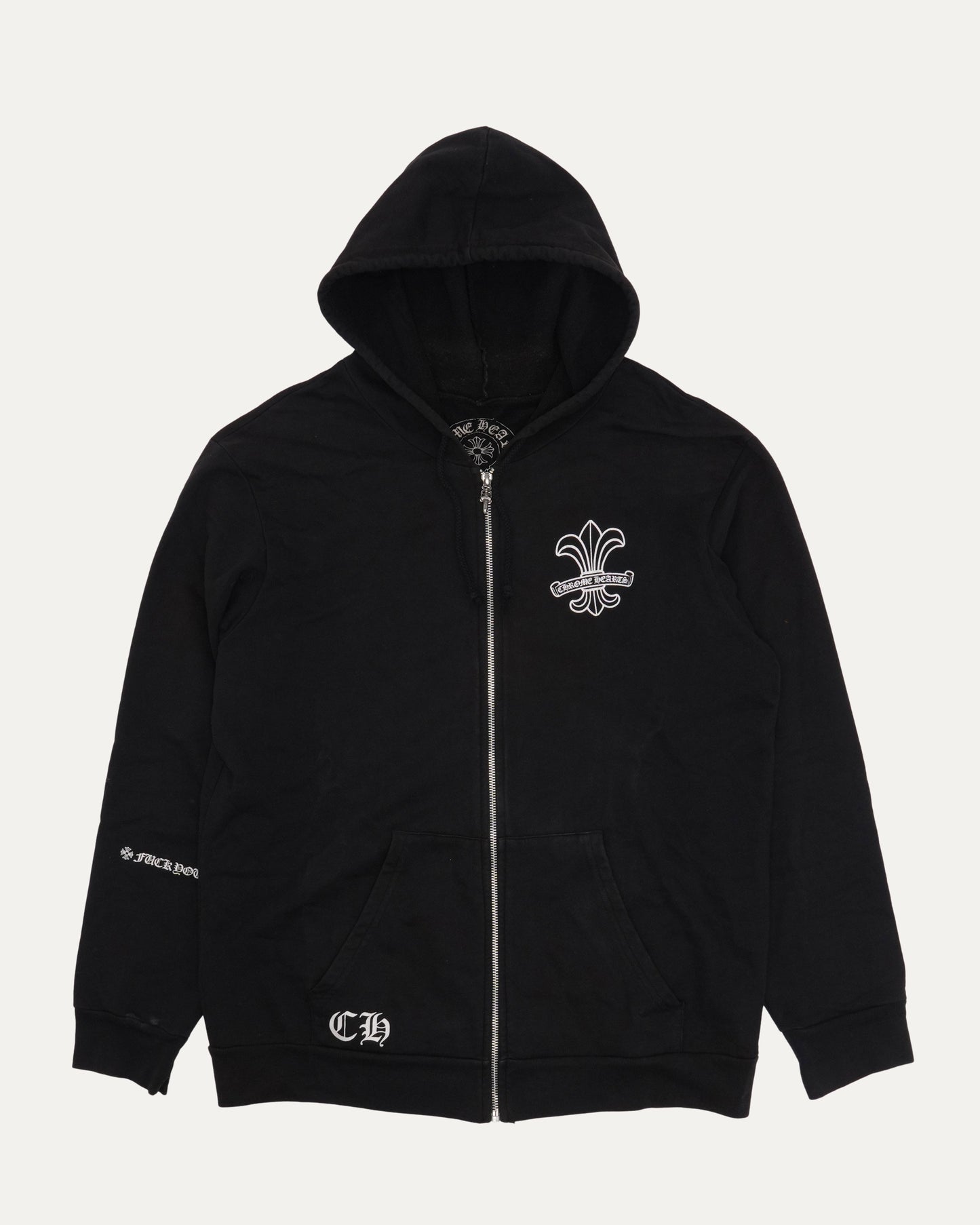 Vintage Thermal Lined Fleur Logo Zip Up Hoodie