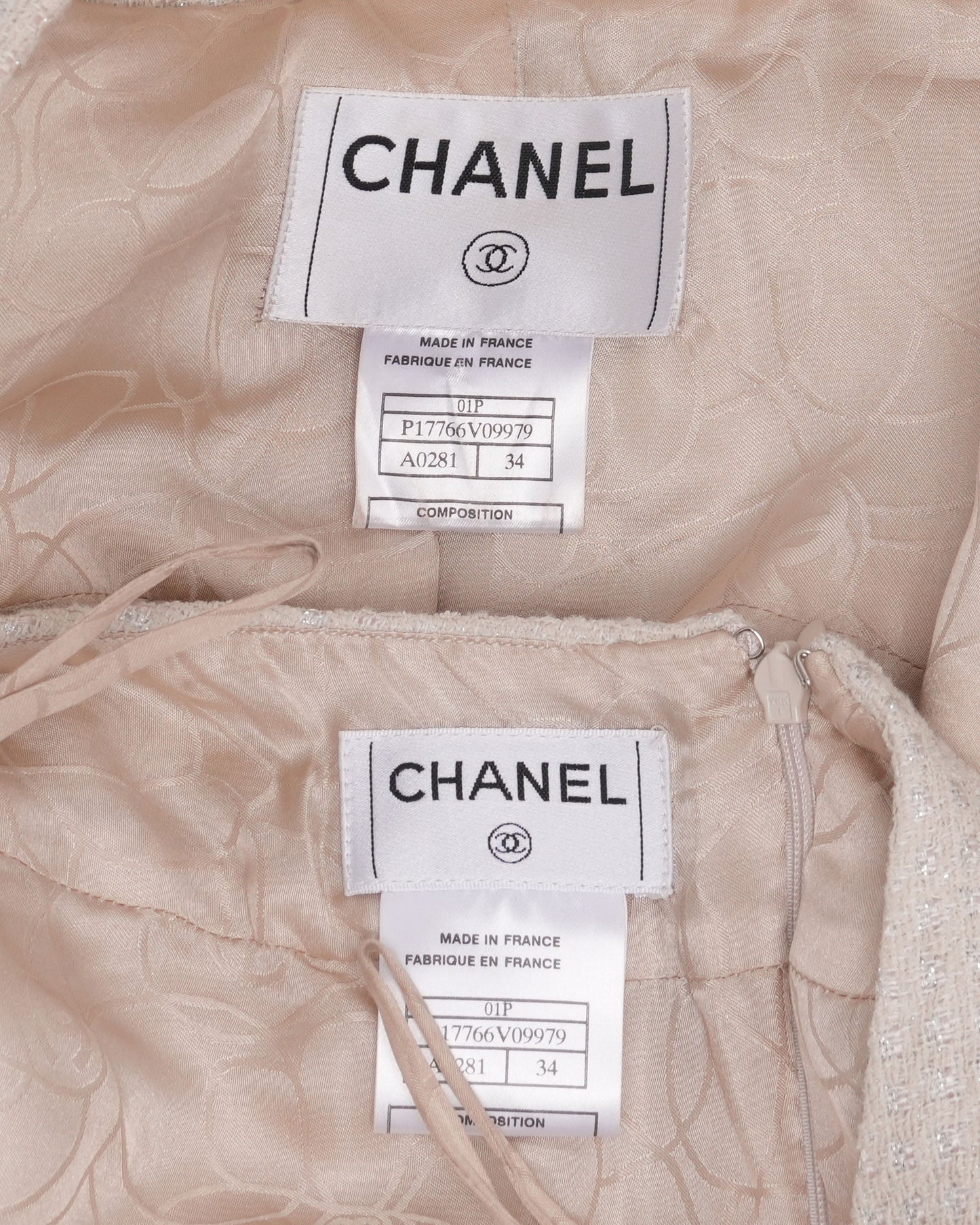 SS 2001 Pearl Embellished Skirt Suit
