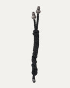 Braided Leather Necklace with Silver Aglets