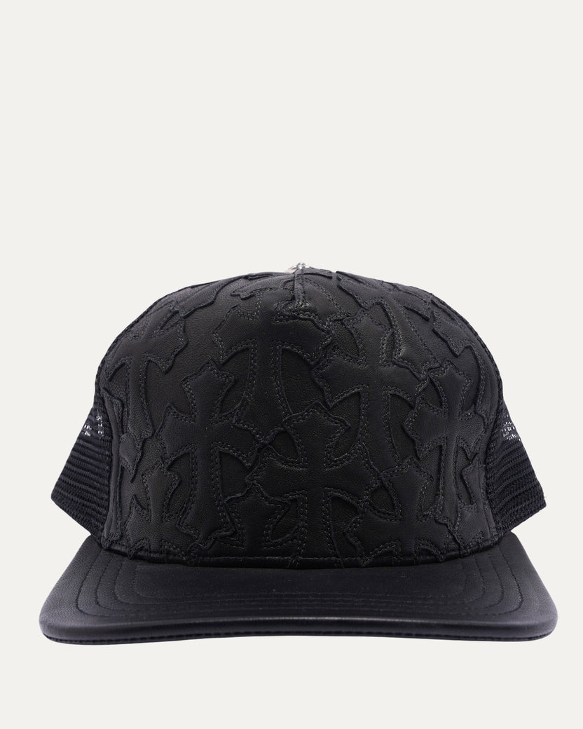 Leather Cross Patch Hat