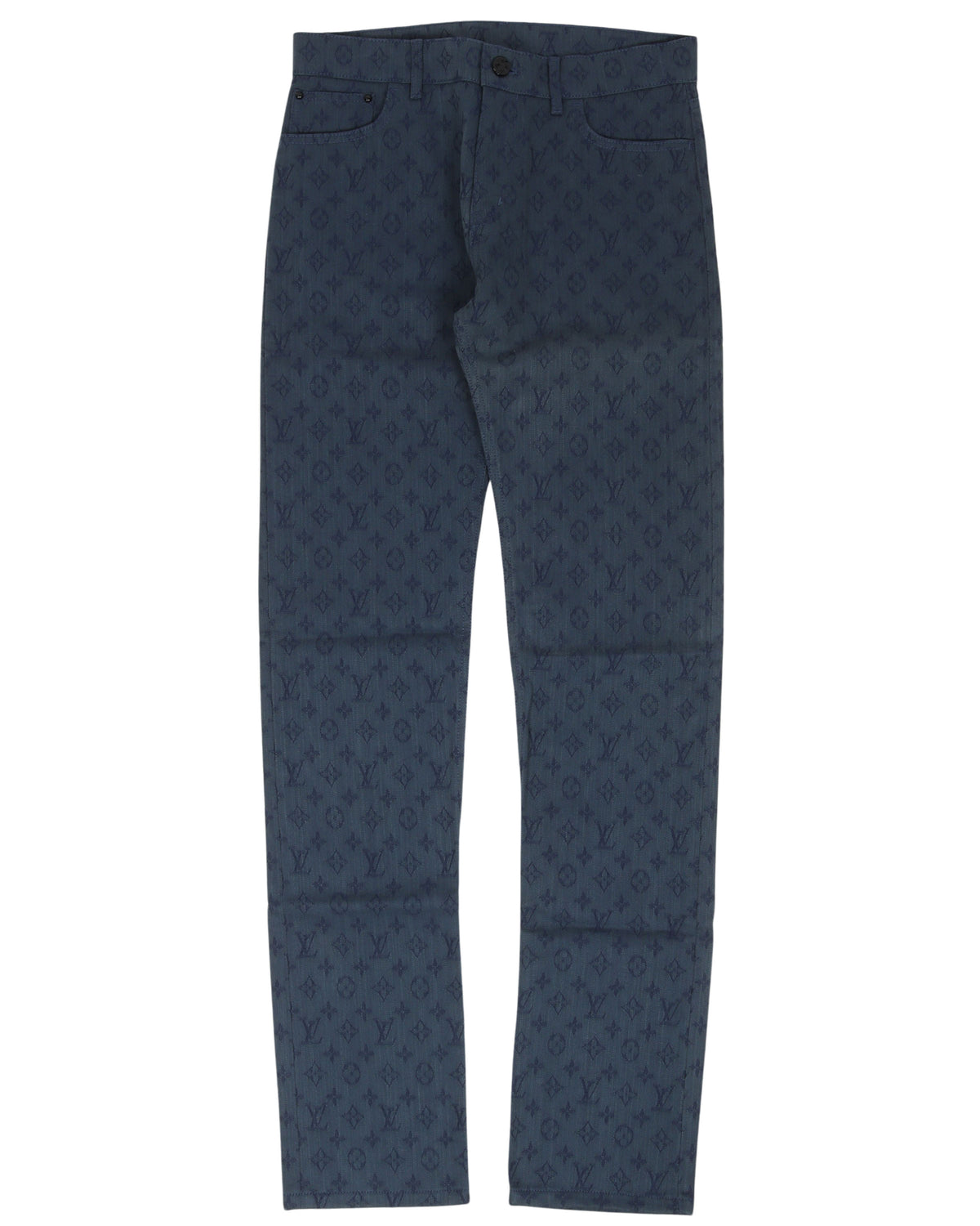 Slim Monogram Blue Jeans