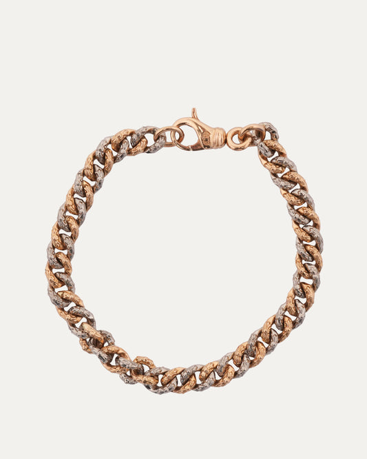 Mixed Gold Extra Fancy Link Bracelet