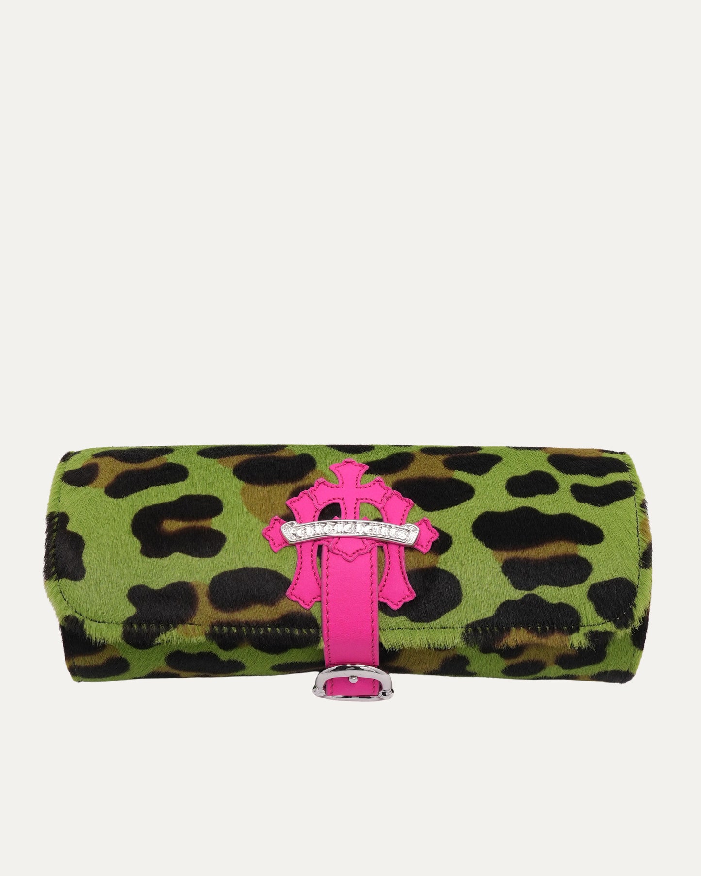 Leopard Pony Hair Watch Roll