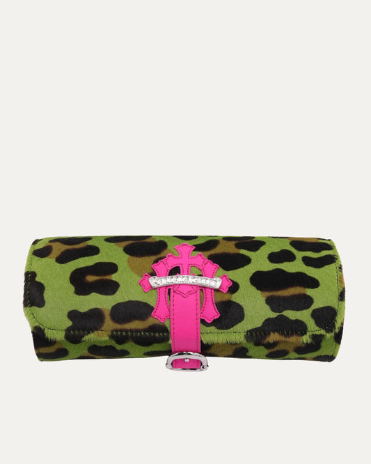 Leopard Pony Hair Watch Roll