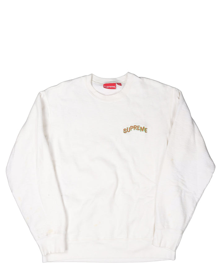 Louis Vuitton X Supreme red white Arc Logo sweatshirt Sz L Crew