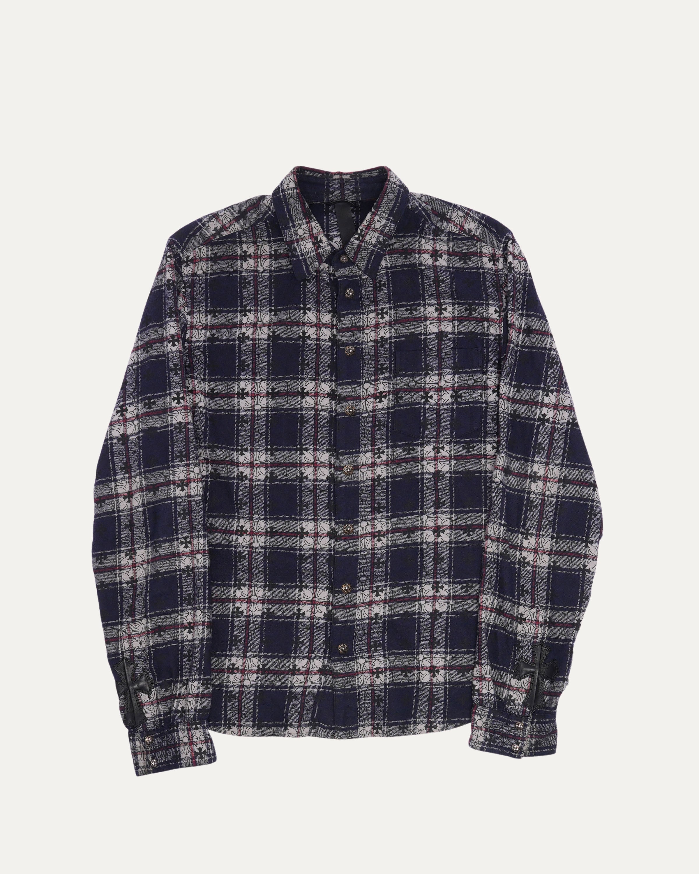 Cross Patch Monogram Flannel Shirt