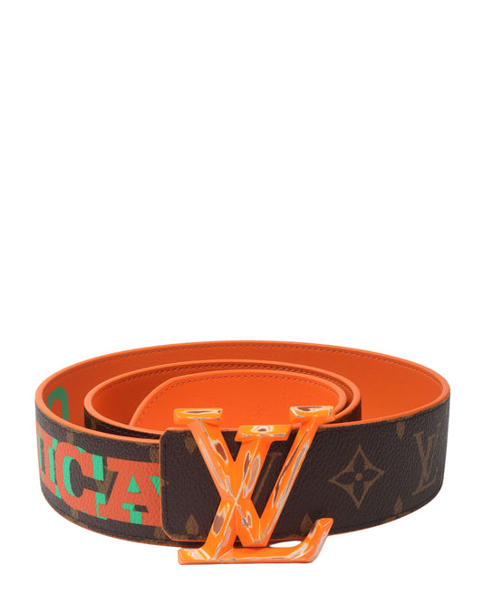LV Pyramide Cities Exclusive Chicago Reversible Belt