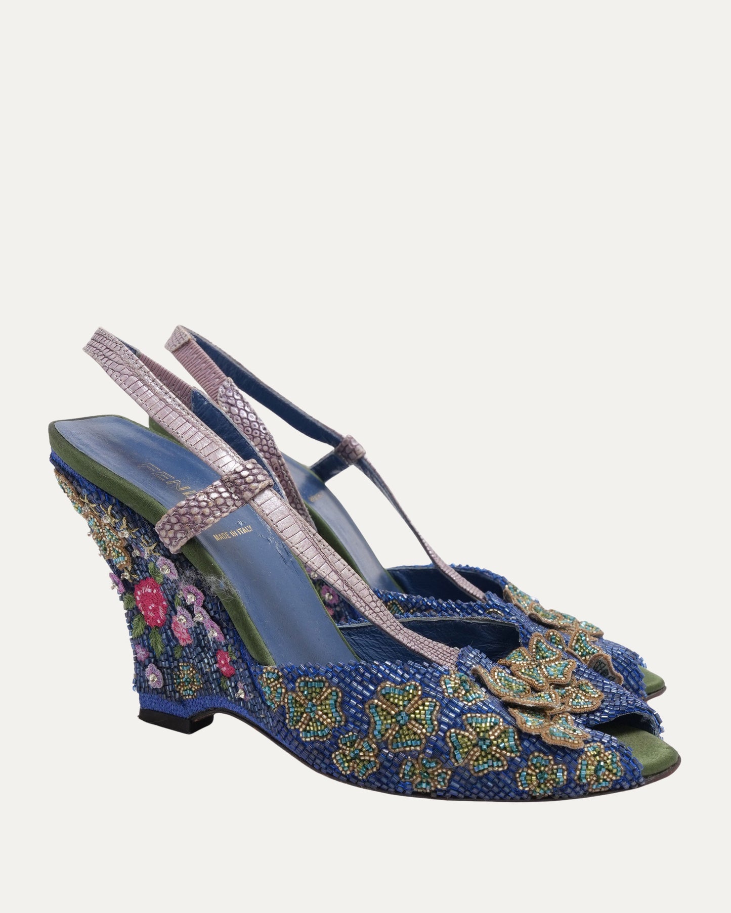 c. 2003 Ornately Beaded Wedges
