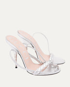 Metallic Braided Heeled Sandals