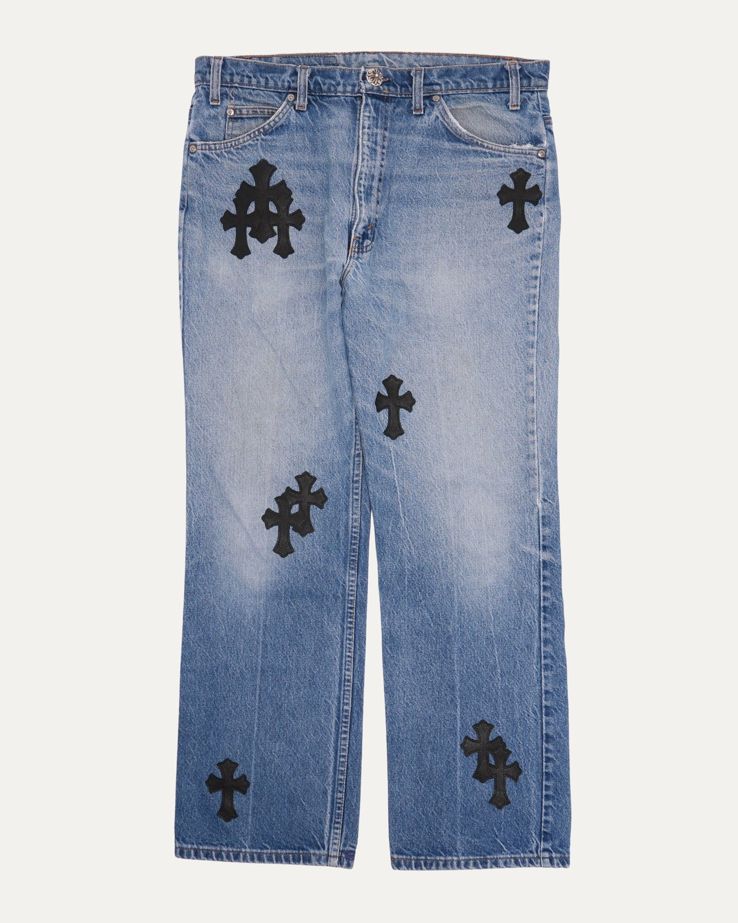 Levi's 517 Orange Tab Cross Patch Jeans
