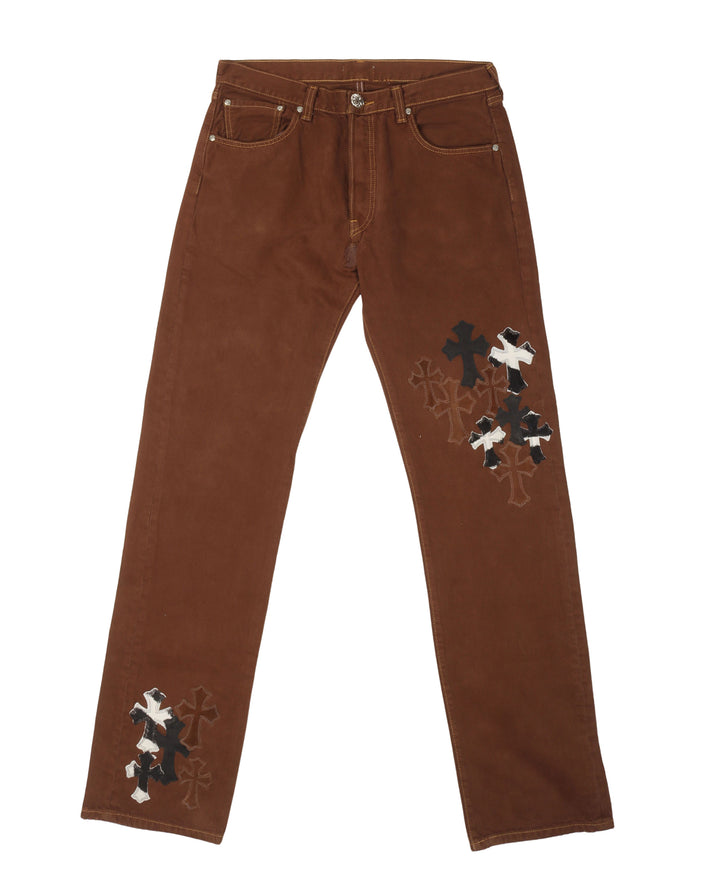 NYFW Exclusive Zebra Cross Patch Jeans