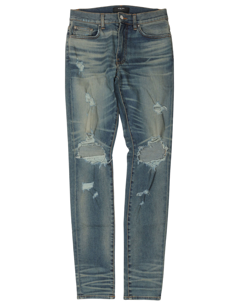 Knee Rip Sand Fade Jeans