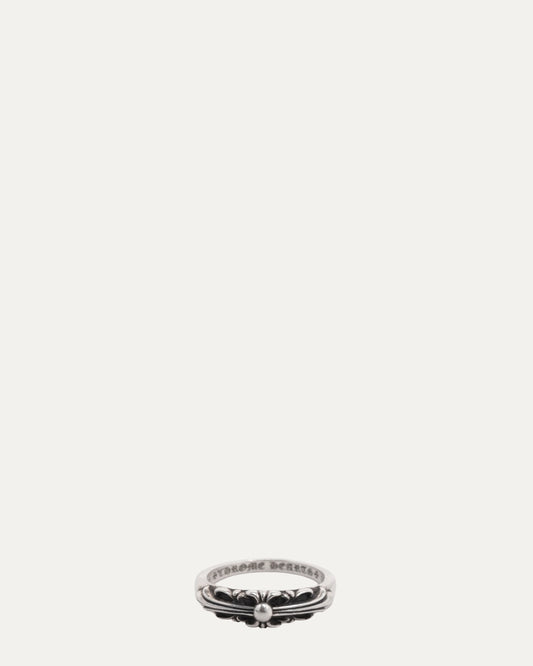 Mini Floral Cross Ring