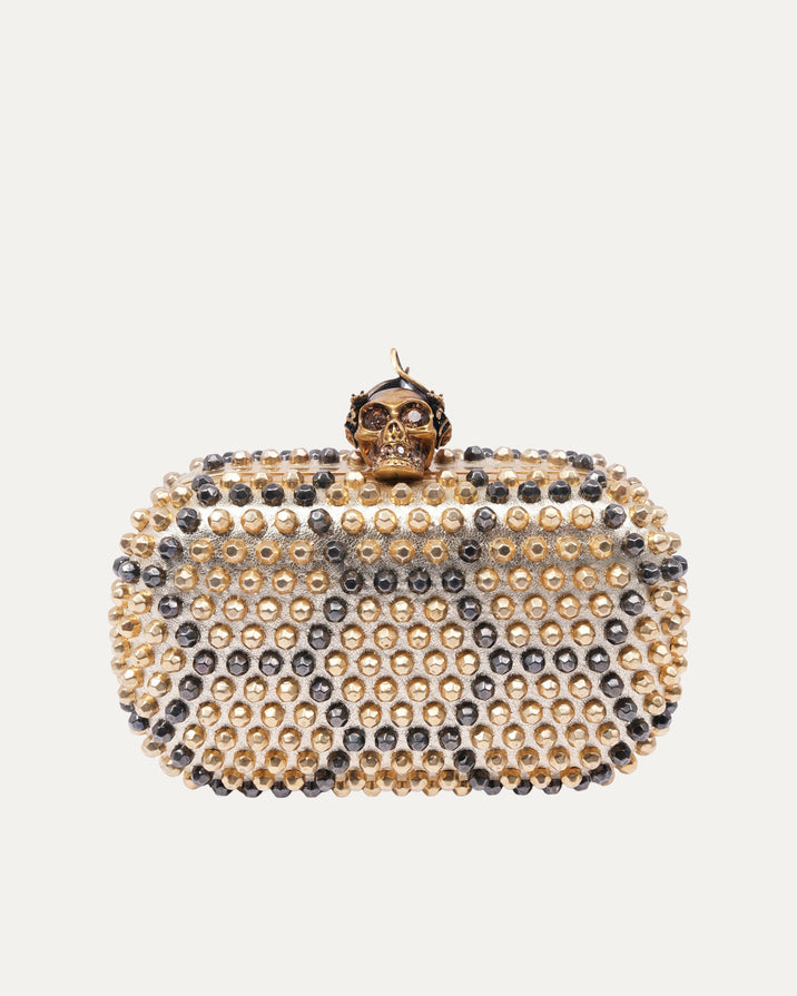 Bee Punk Skull Studded Clutch